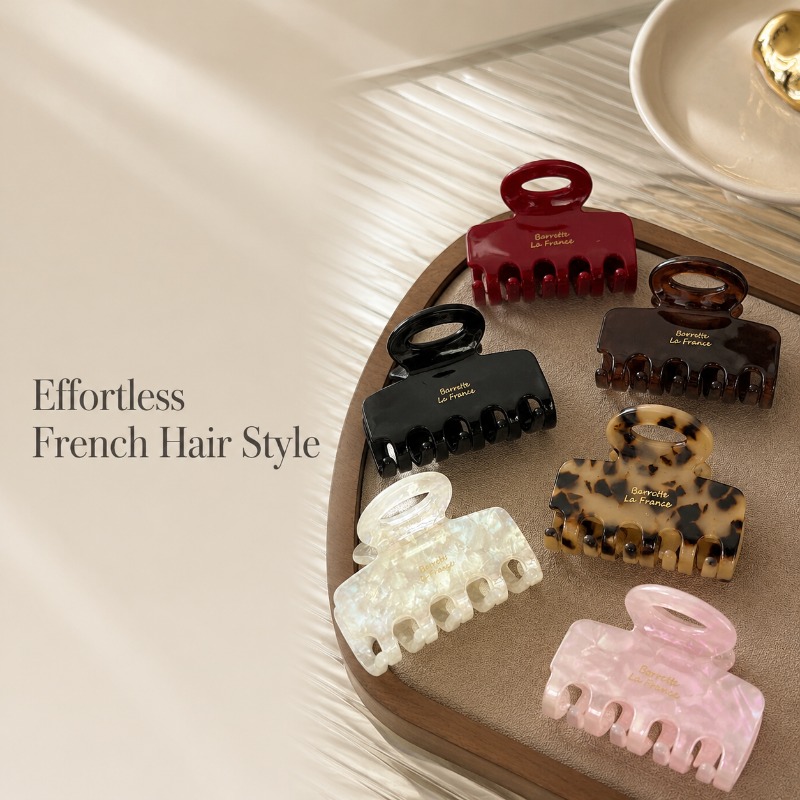 Travel Accessories Aesthetic - Jepit Rambut Model Cakar Gaya Prancis,