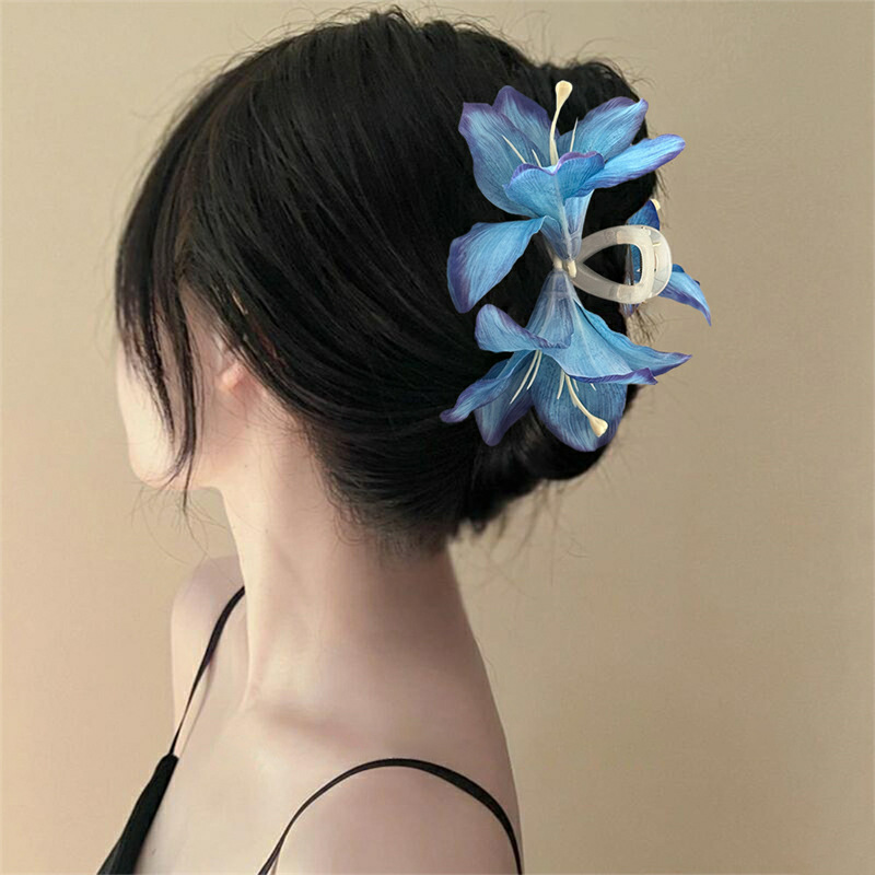 Jepit Rambut Bunga Lily Super  - Travel Accessories Aesthetic ulasan dan harga