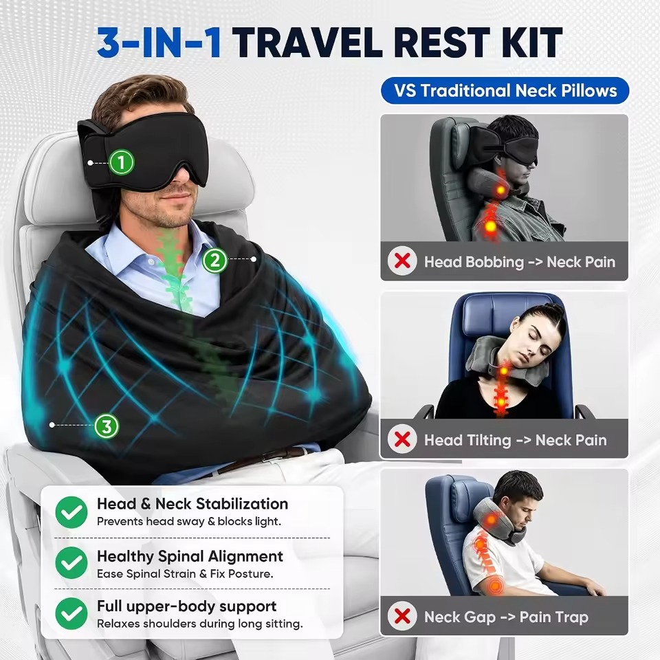 Penyangga Duduk Tidur Mobil 3- - Travel Accessories Long Flight ulasan dan harga