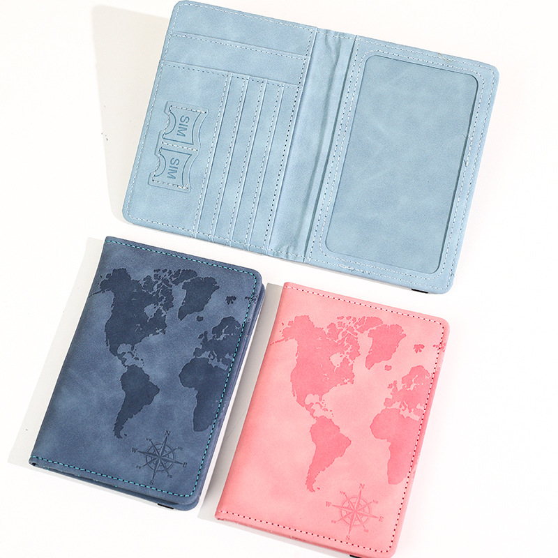 Tempat Paspor Kulit Cetak Peta - Travel Accessories India ulasan dan harga