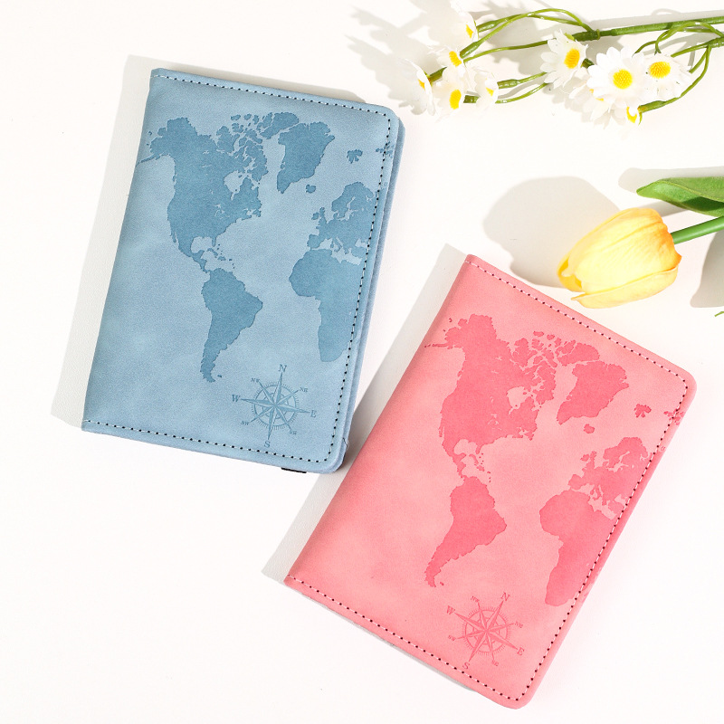 Tempat Paspor Kulit Cetak Peta - Travel Accessories India ulasan dan harga