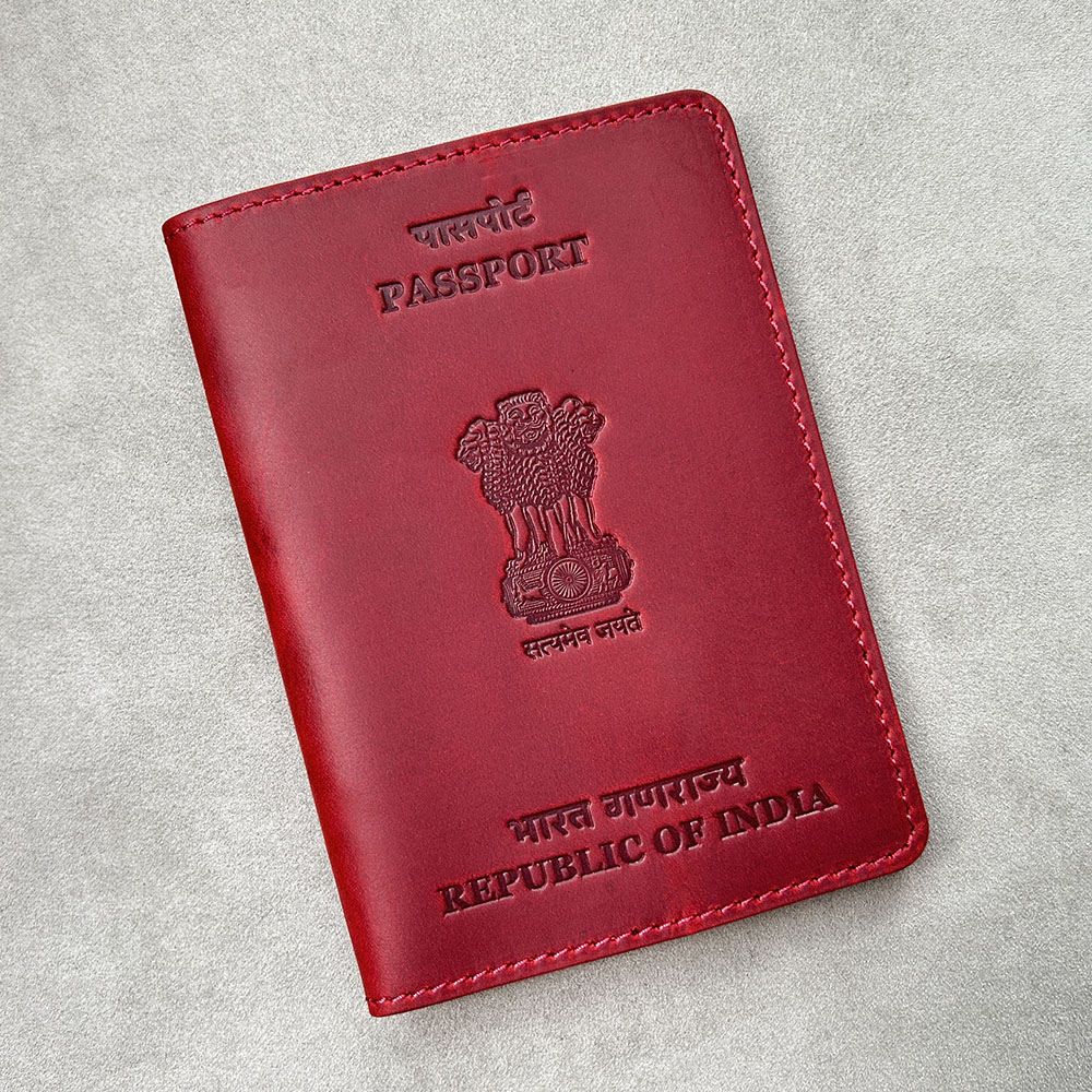 Penutup paspor kulit asli dipe - Travel Accessories India ulasan dan harga