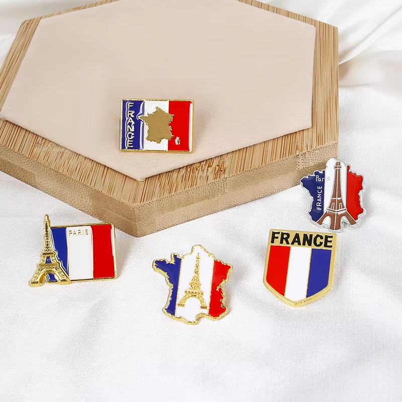 Pin Enamel Bendera Prancis, Br - Travel Accessories Jewelry ulasan dan harga